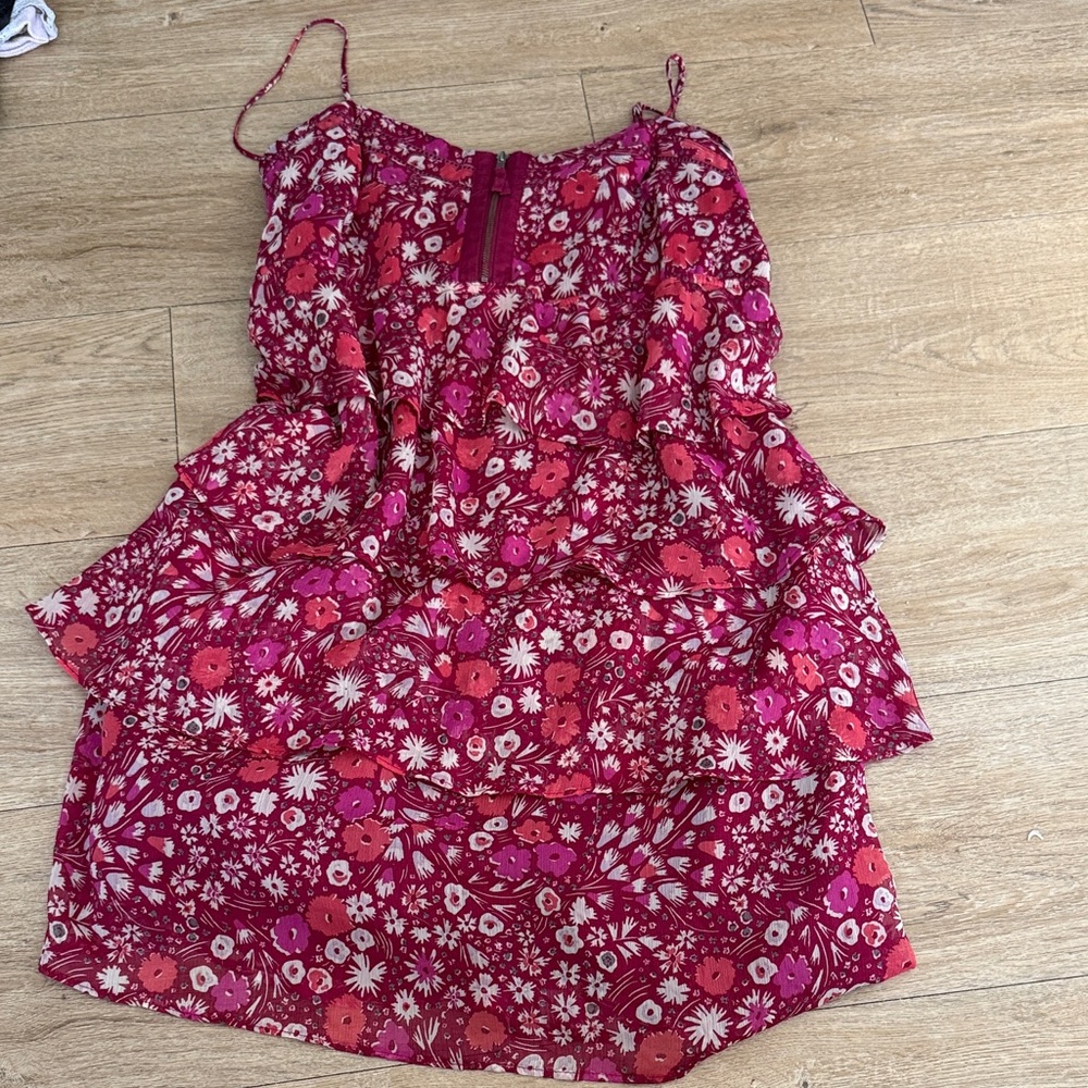 American Eagle Outfitters Floral Pink Midi Dress